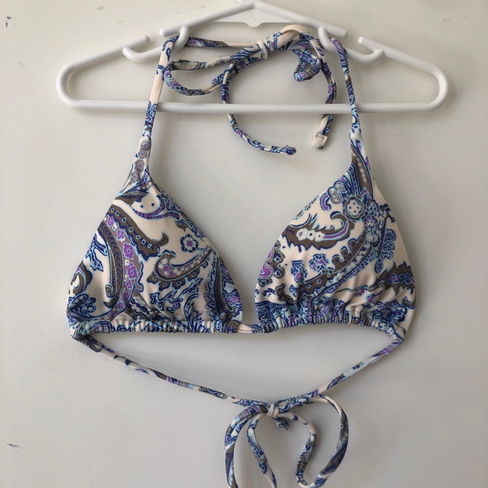 Out From Under String Printed Bikini Top